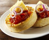 Recette crumpets au chutney de tomates